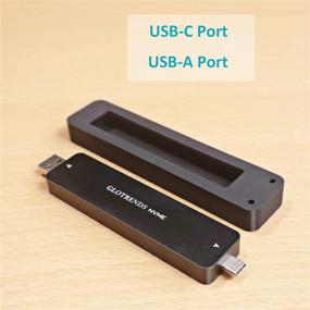 img 1 attached to 🔌 GLOTRENDS 2 in 1 M.2 NVME Adapter Enclosure: USB C and USB A, Key M, Trim UASP S.M.A.R.T (NVME-A&C) Support