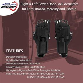 img 3 attached to 🔒 Enhanced Power Door Lock Actuators Kit for Ford F150 F250 F350 F450 and More - Left & Right Sides, Replaces OEM Part Numbers 6L3Z25218A43AA, 6L3Z25218A42AA