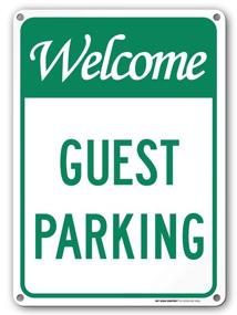 img 4 attached to 🚧 Premium Weatherproof Welcome Guest Parking Sign: Ensure Optimal Visibility and Durability!