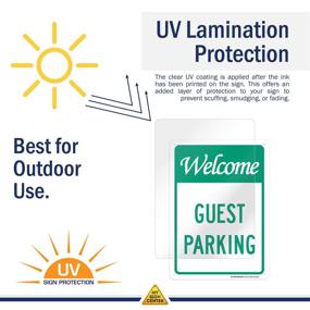 img 1 attached to 🚧 Premium Weatherproof Welcome Guest Parking Sign: Ensure Optimal Visibility and Durability!