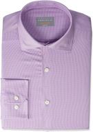 perry ellis spread collar purple logo