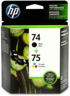 🖨️ hp 74 & hp 75 ink cartridges for hp deskjet, officejet, photosmart: black & tri-color logo