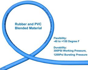 img 3 attached to 🔌 YOTOO Hybrid Lead in Air Hose 3/8-Inch by 6-Feet: Heavy Duty, Lightweight, Kink Resistant, All-Weather Flexibility