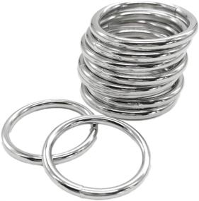 img 4 attached to 🪢 Metal Macrame Rings 2 inch - 10 Pack Macrame O Rings for Plant Hangers & Crafts (50MM)