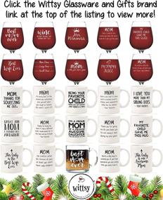 img 1 attached to 🍷 Fun Novelty Wine Glass - Best Mom & Dad Christmas Gifts from Your Favorite Child - Hilarious Gag Xmas Present Idea for Parents, with Option for Personalization - Perfect Birthday Gift for Him, Her, Men, Women - 13 oz Capacity