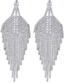 img 4 attached to 💎 Mecresh Rhinestone Teardrop Jewelry for Birthdays, Bridesmaids, and Girls