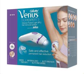 img 3 attached to 💁 Gillette Venus Silk-expert 3 BD3001: Эффективное постоянное снижение волос IPL с бритвой Venus - Белый/Фиолетовый