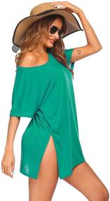 img 4 attached to 👚 Stylish Ekouaer Semi Sheer Coverups: The Perfect Shoulder Women's Clothing and Swimsuits & Cover Ups