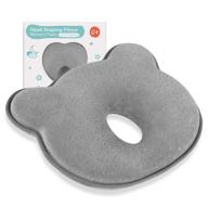 premium memory foam baby head shaping pillow for flat head syndrome prevention – 0-12 months infant 3d head and neck support logo