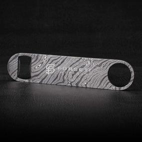 img 1 attached to Forseti Steel Churchkey Damascus Bottle