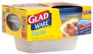🥡 gladware deep dish containers - pack of 3, 8 cups (64 oz) with lids logo