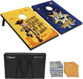 img 4 attached to Fun Disney Cornhole Set by GoSports: Mickey, Minnie, and 🎯 Toy Story Editions - Perfect for Both Regulation and Travel Size Games!