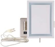 💡 nickel finish led lighted wall mount rectangular makeup mirror - jerdon jrt710nl - 6.5" x 9" dimension logo