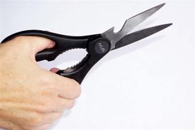 img 3 attached to Versatile Stainless Steel Kitchen Shears - Ideal for Poultry, Herbs, Bottle Opening, Nut-Cracking, and More Scissor Tasks in Your Kitchen