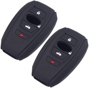 img 2 attached to Чехол для брелка 2021 Subaru Keyless Entry Systems - Lcyam Remote Silicone Case (2 шт., черный) для BRZ STI Legacy, Forester, Crosstrek, Impreza, WRX, Ascent и Outback