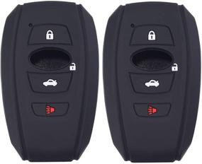 img 4 attached to Чехол для брелка 2021 Subaru Keyless Entry Systems - Lcyam Remote Silicone Case (2 шт., черный) для BRZ STI Legacy, Forester, Crosstrek, Impreza, WRX, Ascent и Outback