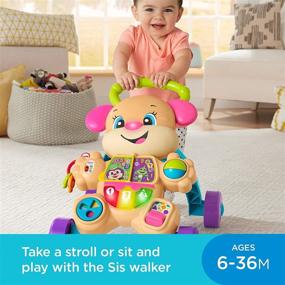 img 3 attached to 🚶 Fisher-Price Smart Stages Laugh & Learn Sis Walker - Musical Walking Toy for Babies and Toddlers 6-36 Months