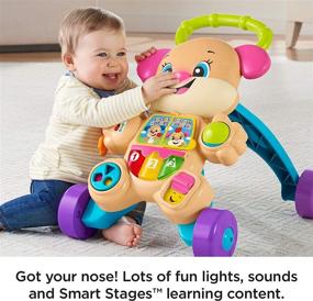 img 2 attached to 🚶 Fisher-Price Smart Stages Laugh & Learn Sis Walker - Musical Walking Toy for Babies and Toddlers 6-36 Months