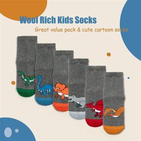 img 3 attached to 🧦 Winter Essential: Boys Wool Socks for Optimal Warmth - 6 Pairs Included!