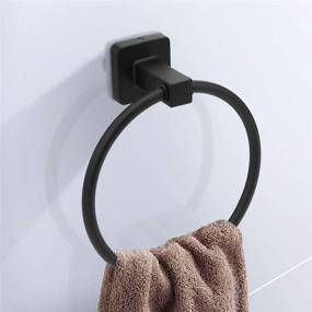 img 2 attached to 4-Piece Stainless Steel Bathroom Hardware Set - Includes 17-Inch Hand Towel Bar, Towel Ring, Robe Hooks, Toilet Paper Holder, and Towel Rack