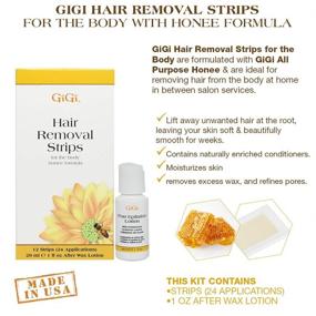 img 1 attached to 🌿 GiGi Body Hair Removal Strips - Pre-Waxed with All-Purpose Honee Formula by GiGi, 12 Strips