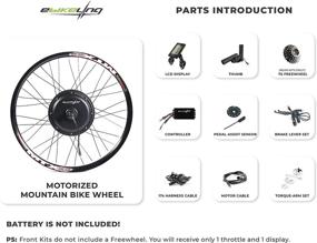 img 1 attached to 🚲 EBIKELING Waterproof Electric Bike Conversion Kit - 700C Front/Rear Wheel Hub Motor Kit with Mountain Bike Rim