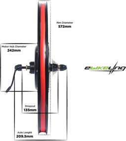 img 2 attached to 🚲 EBIKELING Waterproof Electric Bike Conversion Kit - 700C Front/Rear Wheel Hub Motor Kit with Mountain Bike Rim