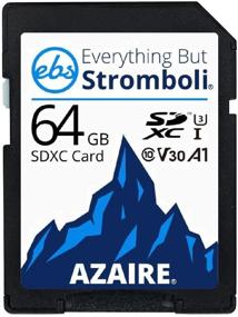 img 1 attached to Всё кроме Стромболи" 64 ГБ SD-карта (2 шт.) Класс скорости 10 UHS-1 U3 V30 64G SDXC Карты памяти многоразового использования для совместимых камер.
