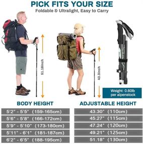 img 1 attached to Number-one Collapsible Trekking Poles 2 Pack: Ultralight Aluminum Alloy Hiking Poles with EVA Grip and Quick Lock System - Ideal Walking Sticks for Men and Women Hiking, Camping and Outdoor Adventures