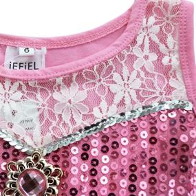 img 2 attached to 🩰 iEFiEL Sequins Chiffon Ballet Dance Dress for Girls: Gymnastic Leotard Ballerina Fairy Costume