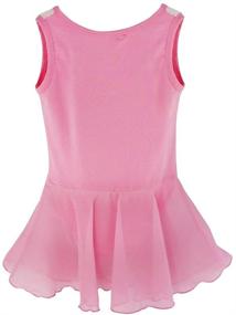 img 3 attached to 🩰 iEFiEL Sequins Chiffon Ballet Dance Dress for Girls: Gymnastic Leotard Ballerina Fairy Costume