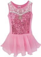 🩰 iefiel sequins chiffon ballet dance dress for girls: gymnastic leotard ballerina fairy costume логотип