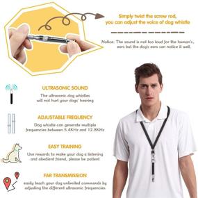 img 2 attached to 🐶 IGC Adjustable Pitch Ultrasonic Dog Whistle - Effective Training Tool to Stop Barking and Call Dogs, Silent Pet Whistle Training for Recall