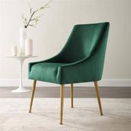 🪑 stylish and comfortable modway discern green velvet dining chair - upholstered with performance velvet логотип