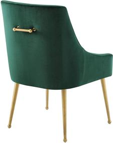 img 1 attached to 🪑 Stylish and Comfortable Modway Discern Green Velvet Dining Chair - Upholstered with Performance Velvet