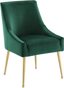 img 3 attached to 🪑 Stylish and Comfortable Modway Discern Green Velvet Dining Chair - Upholstered with Performance Velvet