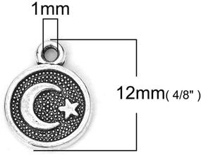 img 2 attached to Star Crescent Moon Pendant Charms