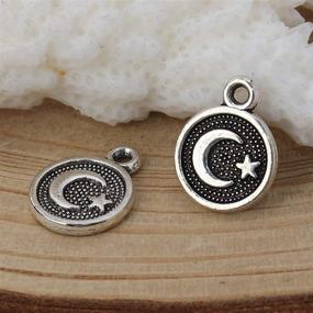 img 1 attached to Star Crescent Moon Pendant Charms