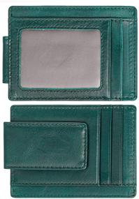 img 4 attached to Genuine Leather Magnetic Pocket Minimalist Men's Accessories and Wallets, Card Cases & Money Organizers