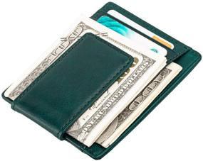 img 2 attached to Genuine Leather Magnetic Pocket Minimalist Men's Accessories and Wallets, Card Cases & Money Organizers