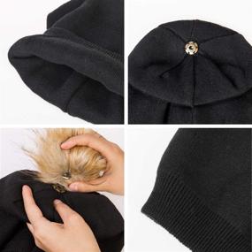 img 3 attached to 🧣 Stay Cozy in Style: Ousipps 2 Pack Womens Winter Hats with Pom Pom – Warm Skull Caps and Beanies for Women