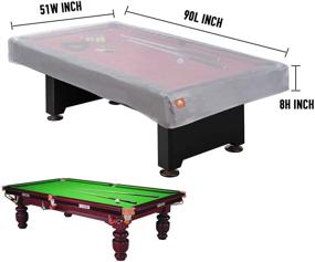 img 1 attached to 🎱 ClawsCover 7/8/9 Feet Billiard Pool Table Cover - All-Season Waterproof Protection for Indoor/Outdoor Use, Sun, Rain, Snow, and Dust - Heavy-Duty 600D Oxford Cloth Snooker Patio Furniture Table Covers