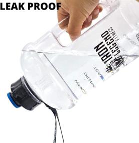 img 1 attached to IRONLEGEND Water Bottle Motivational Fitness 2.2L | Leakproof, BPA Free | Large Capacity for Gym, Camping & Outdoor | Flip Cap & Carrying Straps