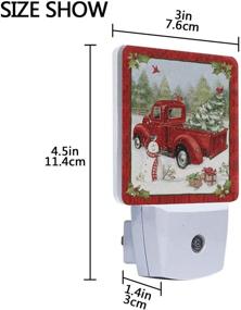 img 1 attached to 🎄 Pfrewn Christmas Snowman Red Truck Night Light Set - Festive LED Nightlights for Bedroom, Bathroom, and More!