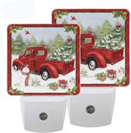 🎄 pfrewn christmas snowman red truck night light set - festive led nightlights for bedroom, bathroom, and more! логотип