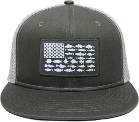 img 3 attached to 🎣 American Fish Flag Denim Hats for Men - Embroidered Adjustable Dad Hat for Outdoor Fishing Gifts