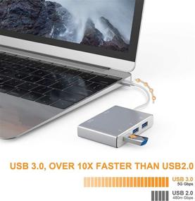 img 1 attached to ✨ Адаптер USB C на HDMI VGA USB от iBosi Cheng – 5 в 1 хаб для MacBook, Chromebook Pixel и других устройств