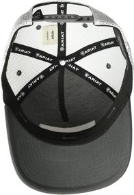 img 1 attached to 🧢 ARIAT Men's 5-Panel Center Name Patch Flex 110, Gray, Universal Fit