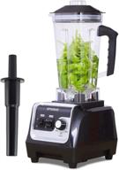 powerful 1800-watt professional countertop blender for smoothies, 💪 ice, and frozen fruit - self-cleaning 64 oz container (black) логотип