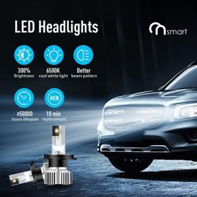 img 3 attached to Лампы для фар Onsmart H7 LED - повышенная яркость на 300%, свет холодной белизны 6500K, герметичность IP67, комплект для перехода на LED - набор из 2-х штук - быстрая установка, замена галогеновых ламп